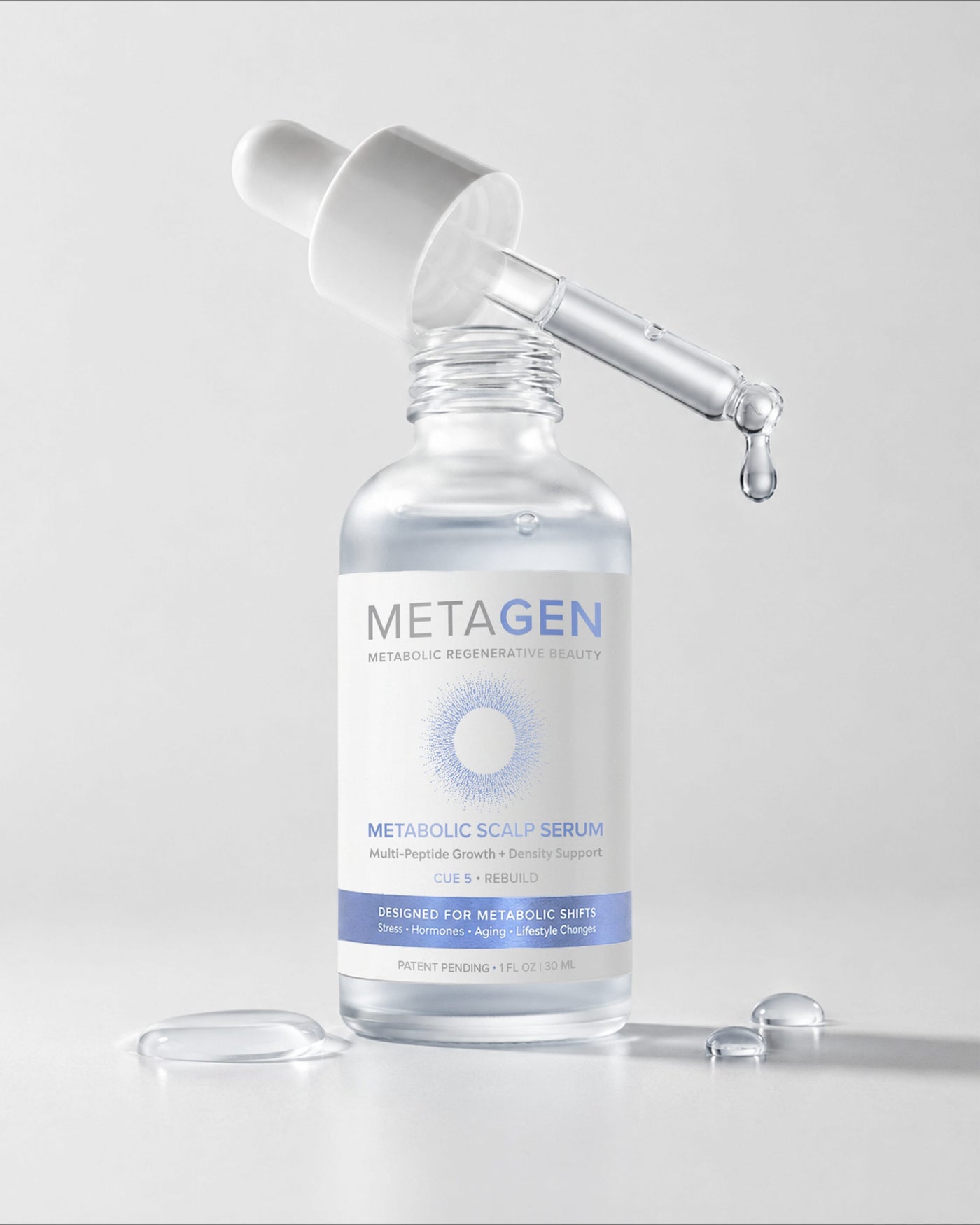 Metagen scalp serum with glass dropper